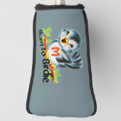 Cute Little Retro Bird Geboren in Birdie Monogramm Golfheadcover (Draai 90)
