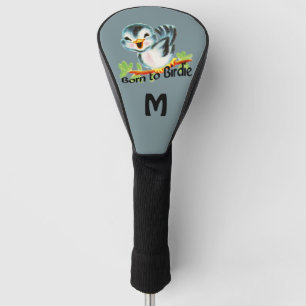 Cute Little Retro Bird Geboren in Birdie Monogramm Golfheadcover
