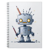 cute little robot IA and books 2 Notitieboek (Voorkant)