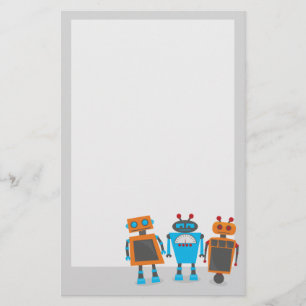 Cute Little Robots Briefpapier