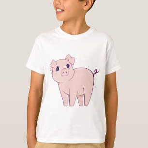 Cute Little Roze Pig Art T-shirt