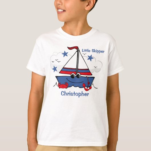 Cute Little Sailboat T-shirt (Voorkant)