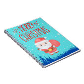 Cute Little Santa Blue Notitieboek (Rechterzijde)