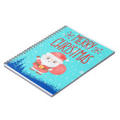 Cute Little Santa Blue Notitieboek (Linkerzijde)