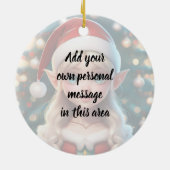 Cute Little Santa Claus's Christmas Elf Keramisch Ornament (Achterkant)