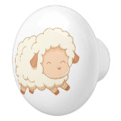 Cute Little Sheep Keramische Knop (Rechts)
