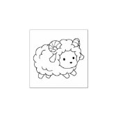Cute Little Sheep Ram 2 Rubberstempel (Afrduk)
