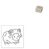 Cute Little Sheep Ram 2 Rubberstempel (Gestempeld)