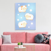 Cute Little Sheep Ram Canvas Afdruk (Insitu (Woonkamer))