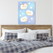 Cute Little Sheep Ram Canvas Afdruk (Insitu (Slaapkamer))