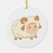 Cute Little Sheep Ram Keramisch Ornament (Voorkant)