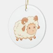 Cute Little Sheep Ram Keramisch Ornament (Links)
