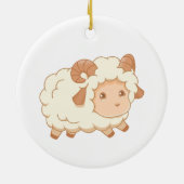 Cute Little Sheep Ram Keramisch Ornament (Achterkant)
