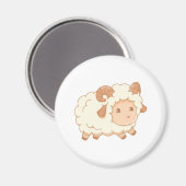 Cute Little Sheep Ram Magneet (Voorkant / Achterkant)