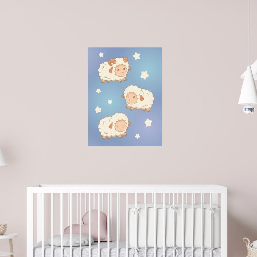 Cute Little Sheep Ram Poster (Kinderkamer 2)