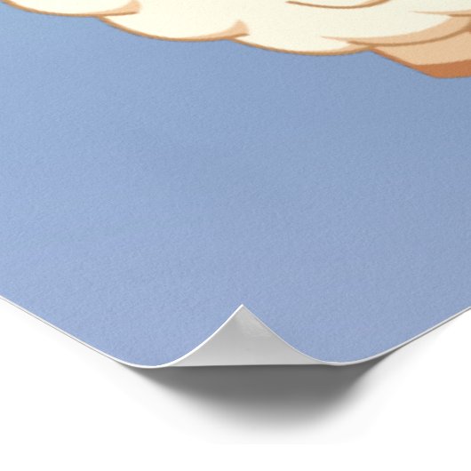 Cute Little Sheep Ram Poster (Hoek)