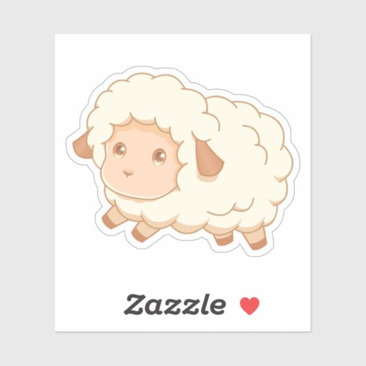 Cute Little Sheep Sticker (Vel)