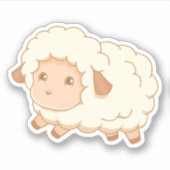 Cute Little Sheep Sticker (Voorkant)