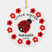 Cute Little Sister Ladybug Ornament (Voorkant)