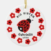 Cute Little Sister Ladybug Ornament (Voorkant)