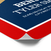 Cute Little Slugger Baseball Baby Birth Stats Poster (Hoek)