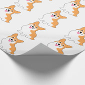 Cute Little Smiling Corgi Puppy Cadeaupapier (Hoek)