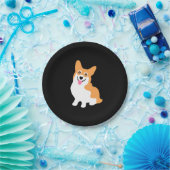 Cute Little Smiling Corgi Puppy Papieren Bordje (Feest)