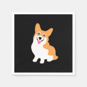 Cute Little Smiling Corgi Puppy Servetten (Voorkant)