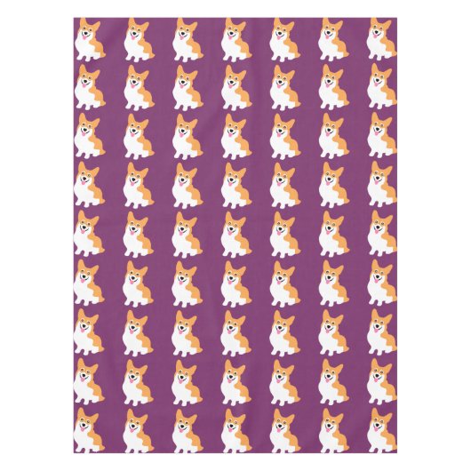 Cute Little Smiling Corgi Puppy Tafelkleed (Voorkant)