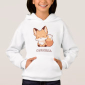 Cute Little Smiling Fox Personalized Name  (Voorkant)