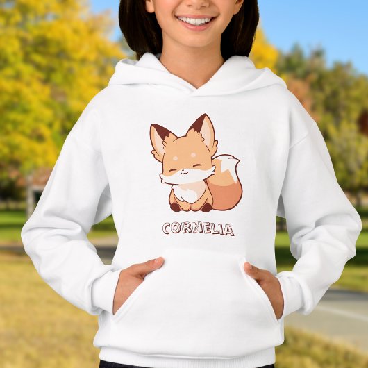 Cute Little Smiling Fox Personalized Name 