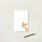 Cute Little Smiling Pembroke Welsh Corgi Puppy Post-it® Notes (Op bureau)