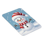 Cute little snowman with scarf & hat magneet (Rechterzijde)
