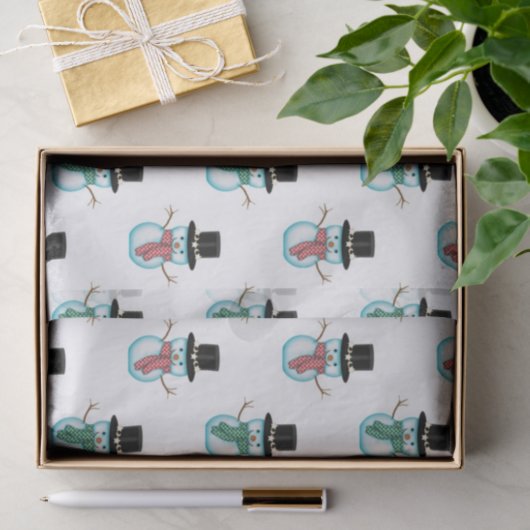 Cute Little Snowmen Holiday Art Tissuepapier (Geschenk)