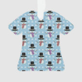 Cute Little Snowmen Pattern Ornament (voorkant)