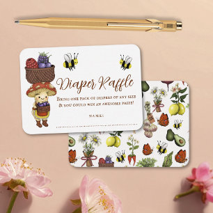 Cute Little Sprout Baby Shower Luier Raffle Informatiekaartje