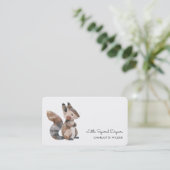 Cute Little Squirrel Daycare Business Card Visitekaartje (Staand voorkant)