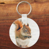 Cute Little Squirrel Eating Nuts Sleutelhanger (Voorkant)