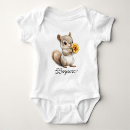 Cute Little Squirrel met Madeliefje Romper