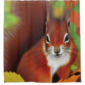 Cute Little Squirrel Shower Curtain Douchegordijn (Voorkant)
