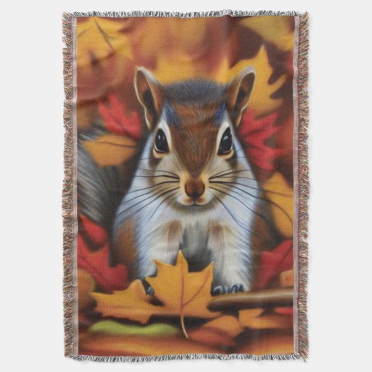 Cute Little Squirrel Throw Blanket Deken (Voorkant Verticaal)