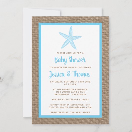 Cute Little Starfish Baby shower | Alle kleuren Kaart (Voorkant)