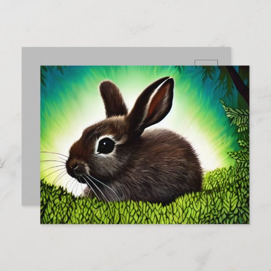 Cute Little Storybook Bunny Briefkaart (Voorkant / Achterkant)