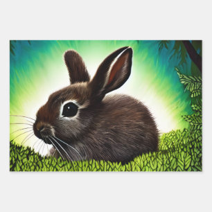 Cute Little Storybook Bunny Inpakpapier Vel