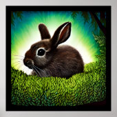 Cute Little Storybook Bunny Poster (Voorkant)