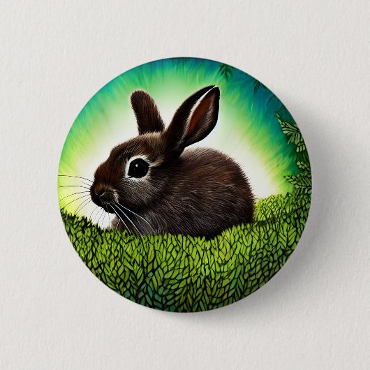 Cute Little Storybook Bunny Ronde Button 5,7 Cm (Voorkant)