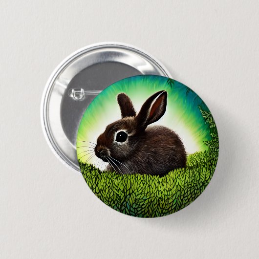 Cute Little Storybook Bunny Ronde Button 5,7 Cm (Voorkant /achterkant)