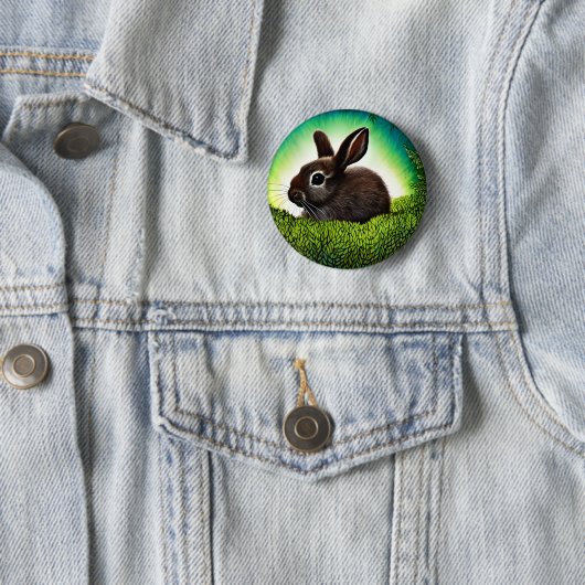 Cute Little Storybook Bunny Ronde Button 5,7 Cm (In situ)