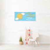 Cute Little Sunshine Baby shower Welcome Banner (Insitu)