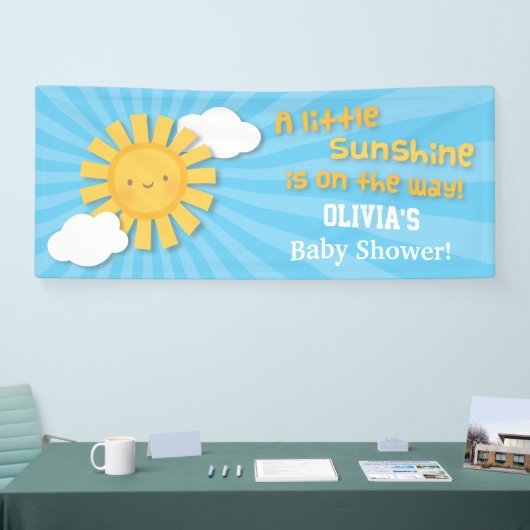 Cute Little Sunshine Baby shower Welcome Banner (Beurs)